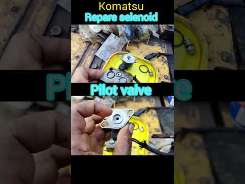 Repare pilot Valve selenoid #komatsu #exavator #shorts