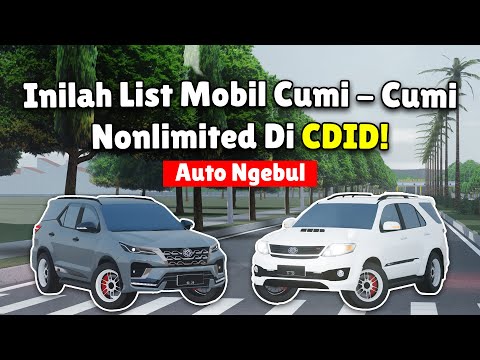 Ini Dia List Semua Mobil - Mobil Cumi Nonlimited Yang Ada Di CDID! | Roblox Indonesia