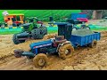 The Diy Remote Control Tractor Holland With Trolley In Mud Tractor Youtube Tractorvideo