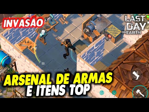 MUITO ARSENAL DE ARMAS E ITENS TOP NA INVASÃO - Last Day On Earth