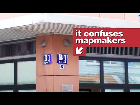 Evropské město bez názvů ulic