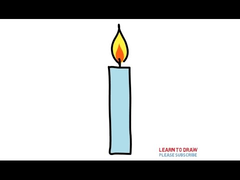 Easy Step For Kids How To Draw a Candle - YouTube