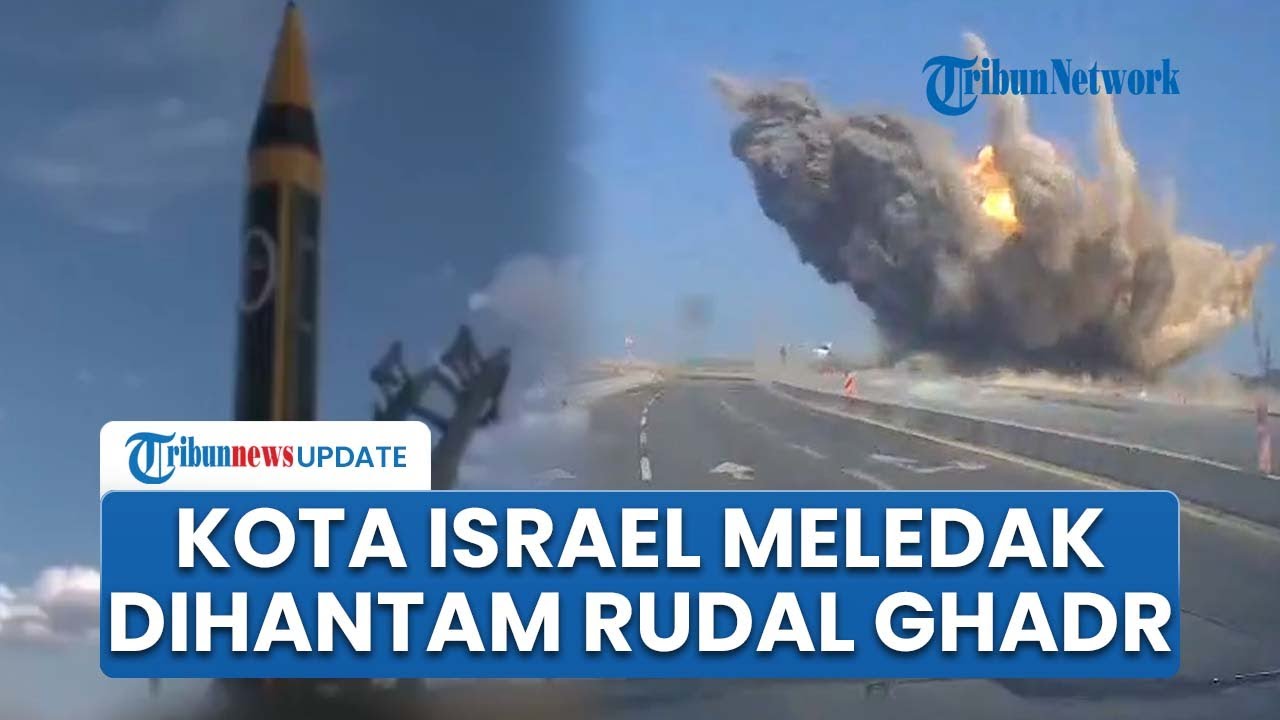 Detik-detik Mencekam Kota Ashdod Israel Meledak Digempur Rudal Ghadr Iran dengan Hulu Ledak Tinggi