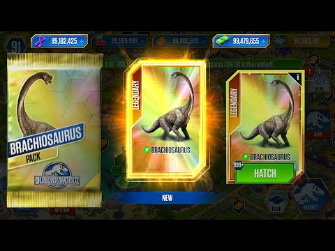 RACING TOP OPEN BRACHIOSAURUS PACK UNLOCK BRACHIOSAURUS | JURASSIC WORLD THE GAME