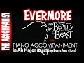 EVERMORE (Dan Stevens movie version) from BEAUTY & THE BEAST (2017) - Piano Accompaniment - Karaoke