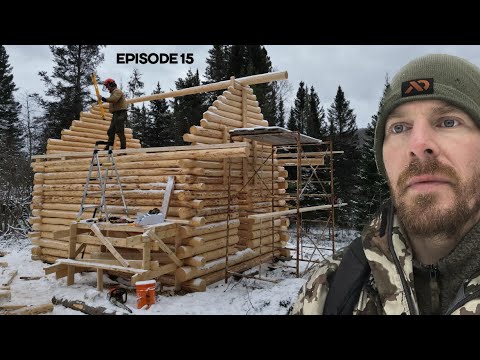 Winter Log Cabin Build on Off-Grid Homestead |EP15|