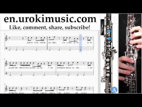 Oboe lessons Fall Out Boy - Champion Sheet Music Tutorial Part#2 um-i352