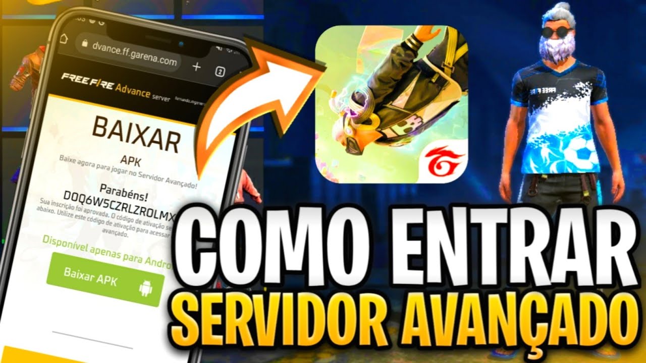 COMO ENTRAR NO SERVIDOR AVANÇADO DO FREE FIRE ATUALIZADO EM 2024 PELO CELULAR MOBILE [passo a passo]