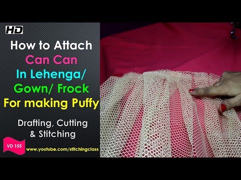 How to attach can can in lehenga