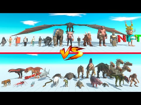 Ranged Team vs Bite Team - Animal Revolt Battle Simulator
