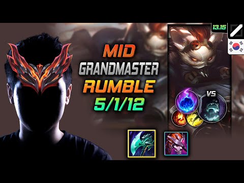 Rumble Mid Build Night Harvester Arcane Comet - LOL KR GrandMaster Patch 13.15