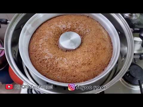 Bolu caramel, no oven no mixer, panggang pakai panci kukus