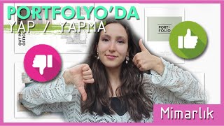 Portfolyo'da YAP / YAPMA | Yeni Başlayanlar İçin Mimarlık Kılavuzu | M