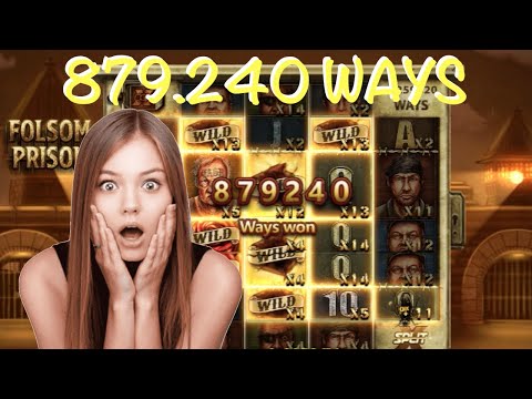RECORD BREAKING 879.240 WAYS HIT DURING SUPER BONUS ON FOLSOM PRISON SLOT RESULTS IN MAX WIN #51