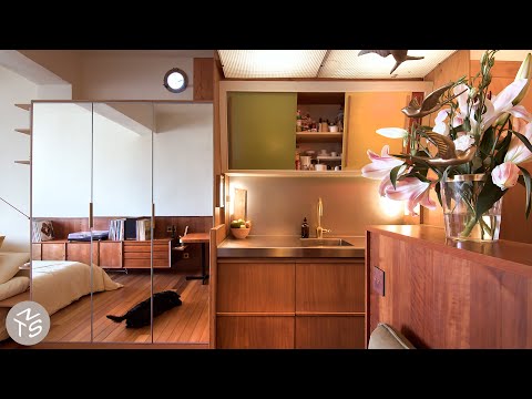 永不嫌小：傢俱商的中世紀閣樓公寓，巴塞羅那 - 34 平方米/366 平方英尺 (NEVER TOO SMALL: Furniture Dealer’s Mid-Century Attic Apartment, Barcelona - 34sqm/366sqft)