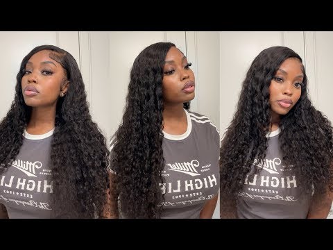 Deep Wave HD Lace Frontal Wig Brazilian Human Hair Wigs Pre Plucked Hairline