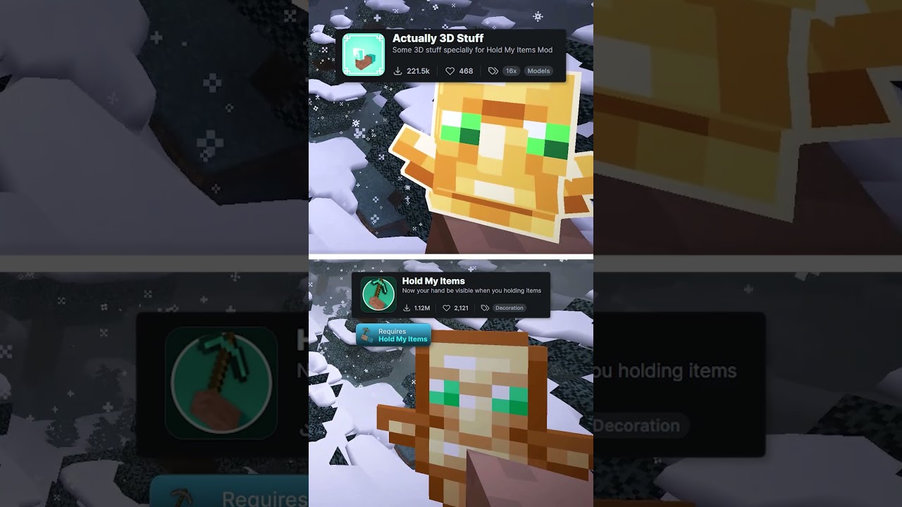 Actually 3d Stuff vs Hold My Items – Minecraft Texture Pack Battle! 🔥