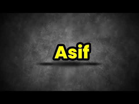Asif Pronunciation | How To Say Asif