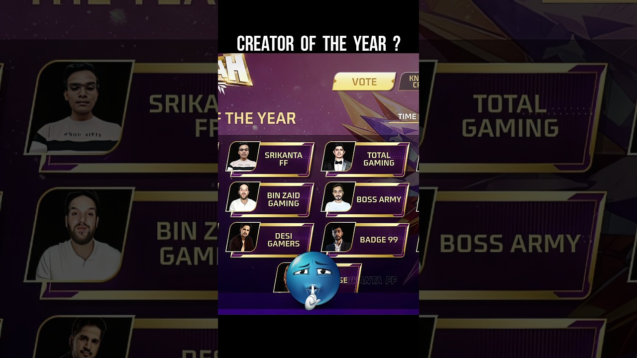 Creator Of The Year? 🔥 Me VS Free Fire All Big Youtubers #srikantaff