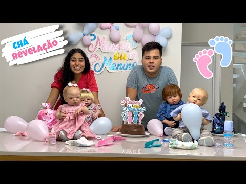 CHÁ REVELAÇÃO DO(A) NOVO(A) BEBÊ REBORN COM O PAPAI | QUEM ACERTOU? 🩷🩵| GENDER REVEAL PARTY