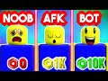 NOOB vs AFK vs BOT (Pls Donate Roblox)