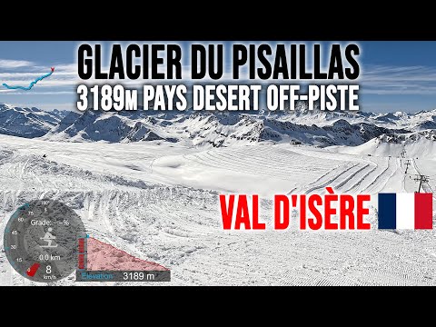 [4K] Skiing Val d'Isère, Glacier du Pisaillas - 3189m Pays Desert Off-Piste, France, GoPro HERO13