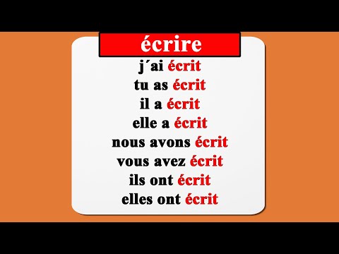 conjugaison le verbe écrire au passé composé