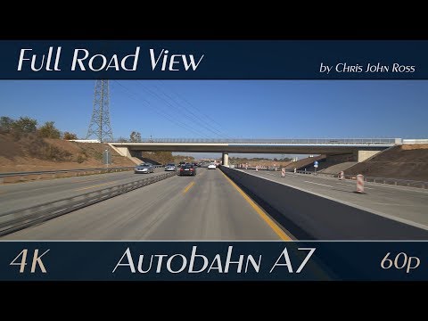 Autobahn (A7), Germany: Moorkaten Ost - Kaltenkirchen - Bad Bramstedt - Sielsbrook Ost - 4K Ultra HD
