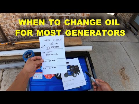 WHEN TO CHANGE OIL FOR MOST GENERATORS - OIL CHANGE SCHEDULE