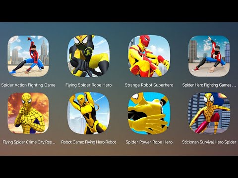 Spider Action Fighting,Flying Spider Rope Hero,Strange Robot Superhero,Spider Hero Fight,Power Rope