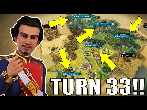 Civ 6 | 5 Cities, Turn 33, This Deity Strat Blew Me Away!!! – (#1 Deity Ludwig Civilization VI)