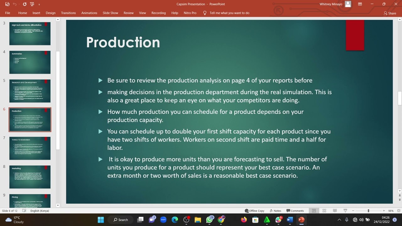CAPSIM PRESENTATION ( Round 1 technique)