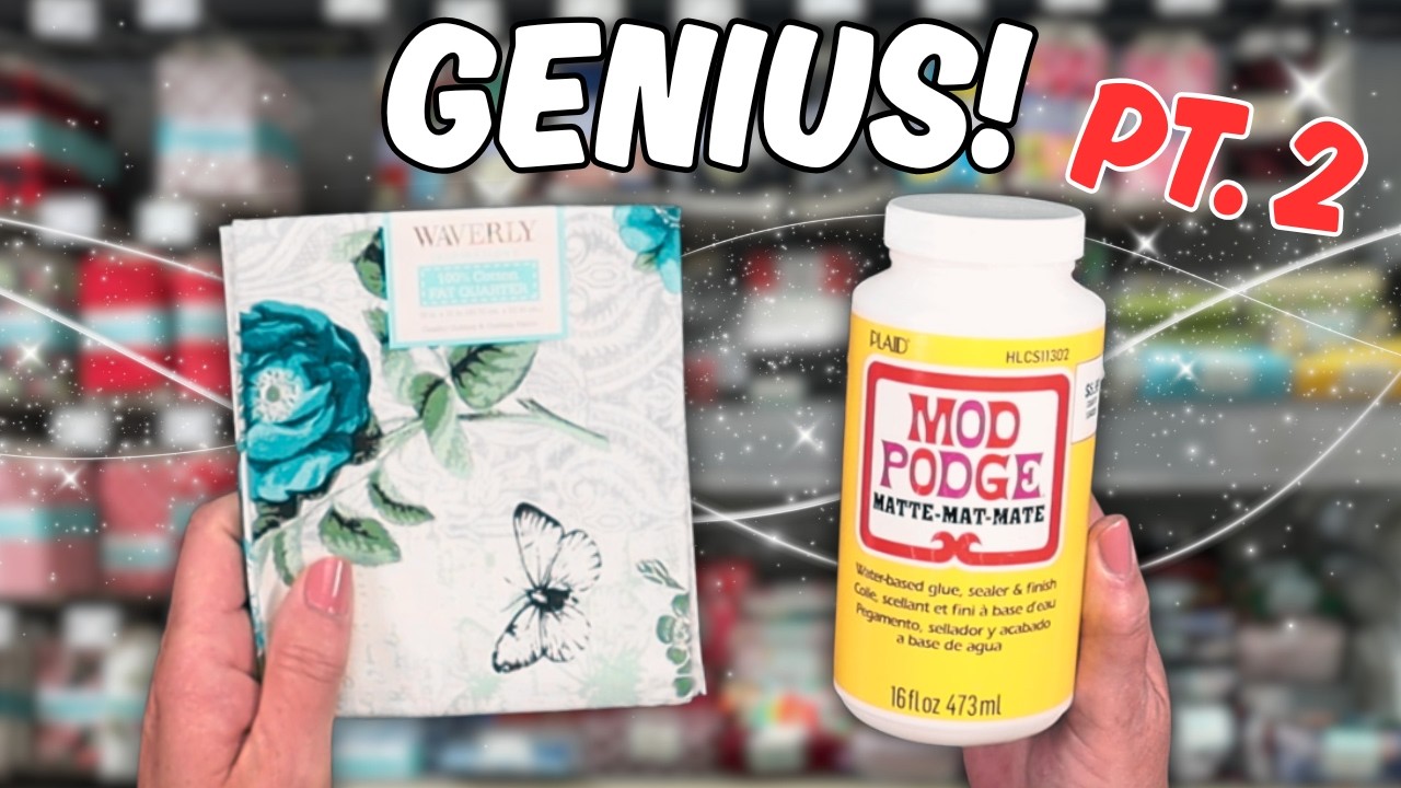 🤩GENIUS Ways To Use Fabric And Mod Podge To Make High End Decor Pt 2