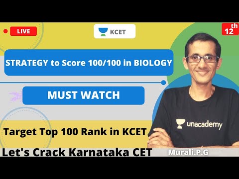 Unacademy KCET  | Strategy to Sore 100/100 in Biology | Crack KCET