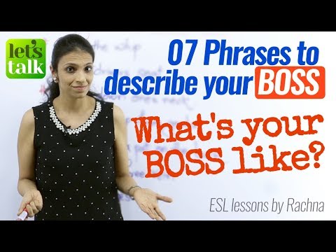 English phrases to describe your ‘BOSS’ – Free English Speaking Classes Online Video