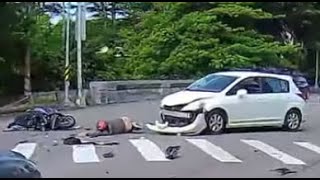 上班時間，燈號轉換時，機車應為直行，汽車應為左轉，兩車對撞車禍（2022.04.22 台中市南屯區永春南路與永春南路430巷路口