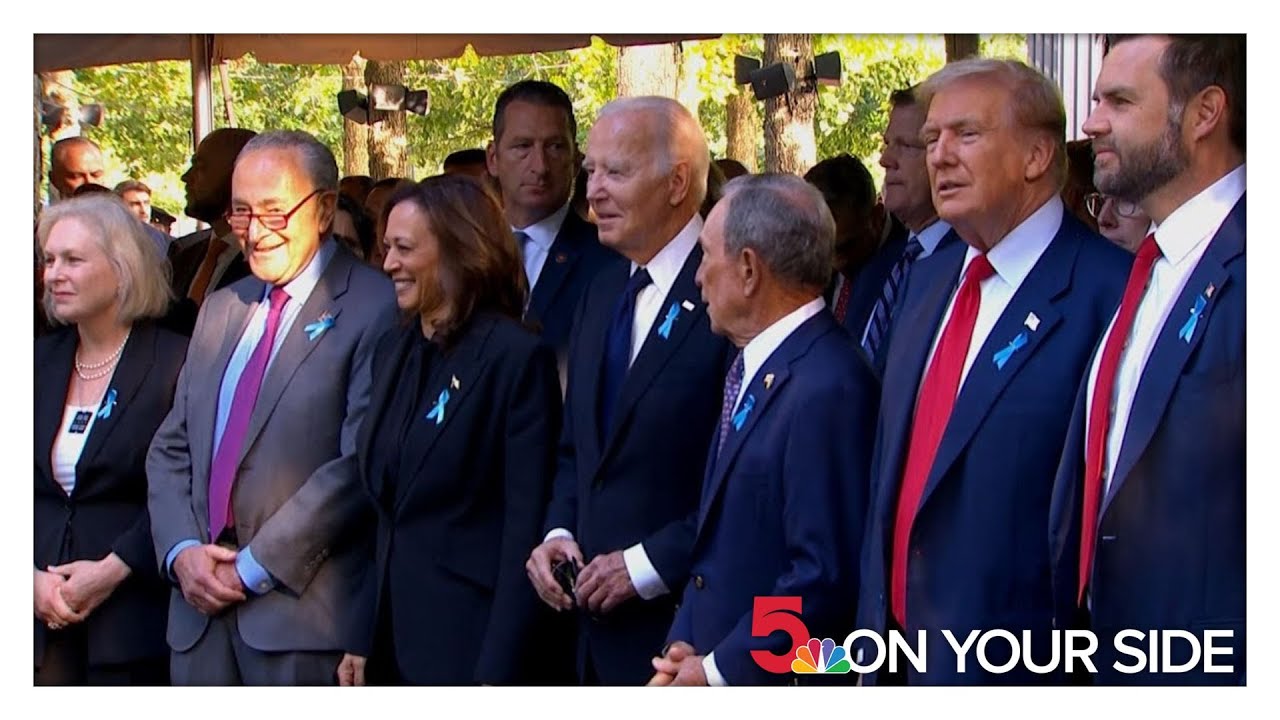Vice President Harris shakes former President Trump's hand at New York's 9/11 commemoration ceremony