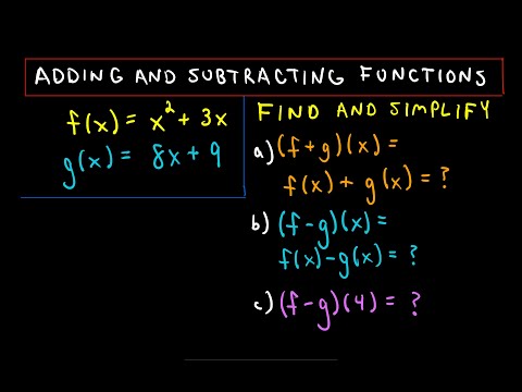 Adding and Subtracting Functions - Expii