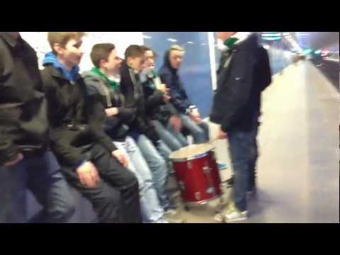 Whyteleafe Fans Chant At London Blackfriars Station