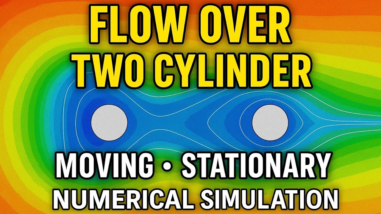 Flow Over Two Cylinders | One Oscillating One Stationary | Vortex Shedding & Wake Interaction