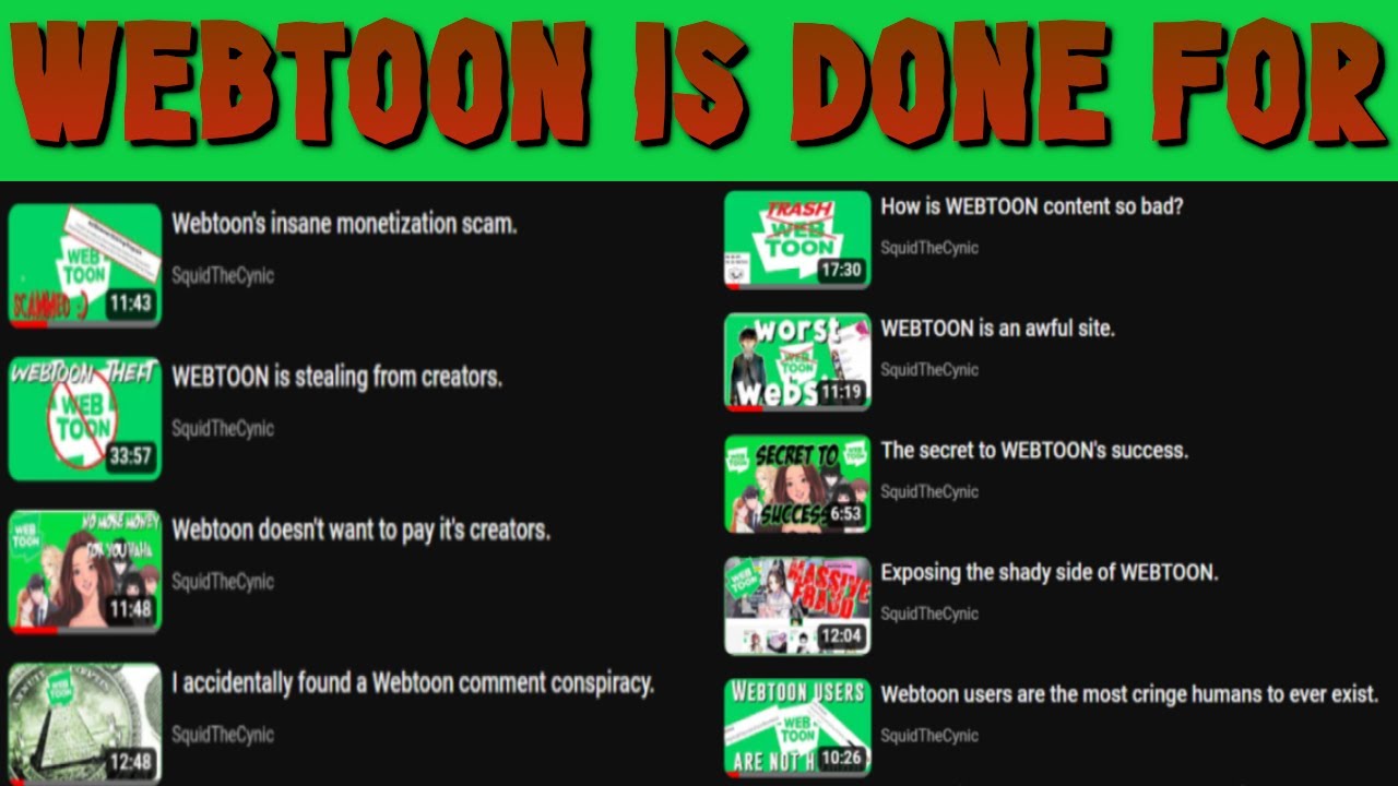 All of WEBTOON's lies and scams - War on Webtoon recap