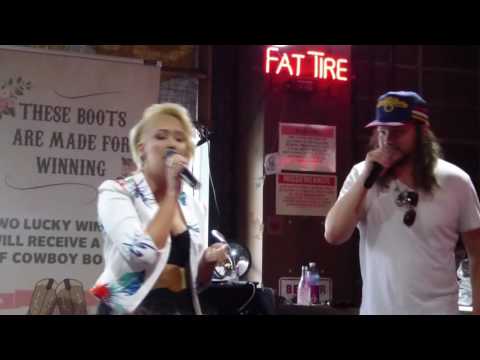 Meghan Linsey and Adam Wakefield sing 