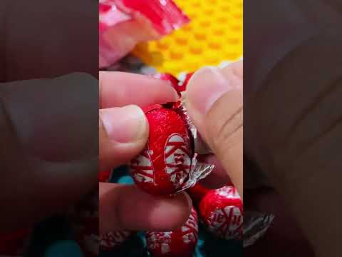 Unwrapping KitKat mini eggs chocolate 🍫 #asmr #unwrapping #shorts