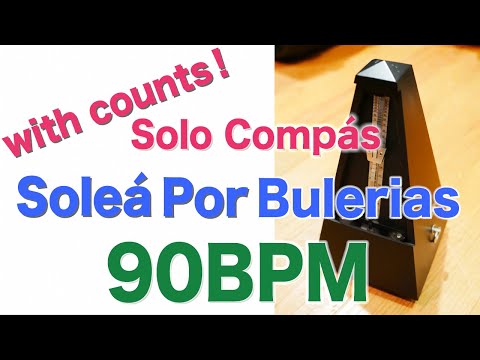 Compás Flamenco Vol. 3 Solea por Bulerias Track 3 - 90bpm Solo Compás. Counts Included for beginners