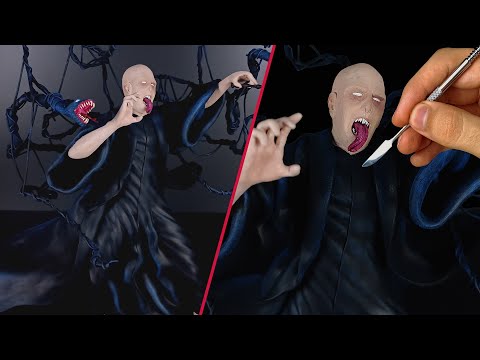 Sculpting SYMBIOTE Lord Voldemort with Polymer Clay | Timelapse