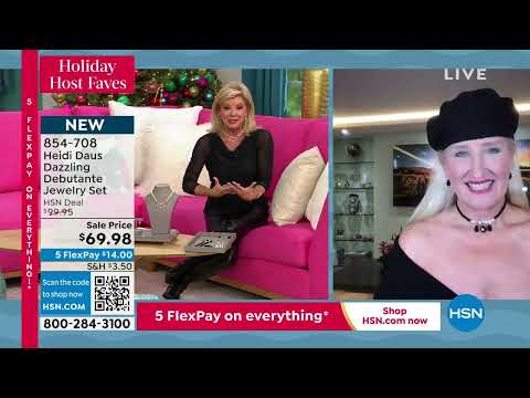 Heidi Daus Dazzling Debutante Crystal Necklace and Earri...