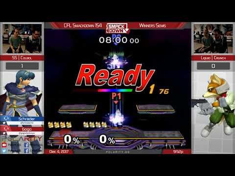 CFL Smackdown 154 Melee - SS | Colbol (Marth, Fox) vs Liquid | Crunch (Fox) - Winners Semis