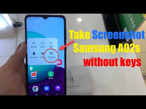 Samsung Galaxy A02s: How to take screenshot without power button | Capture screen without keys