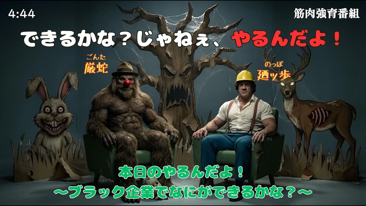 筋肉強育番組『できるかな？じゃねぇ、やるんだよ！』～ブラック企業でなにができるかな？～