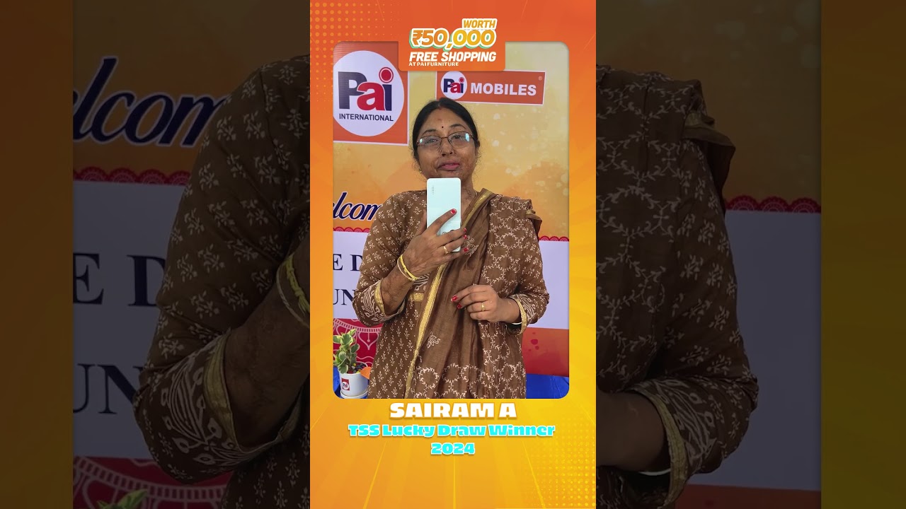 Customer Name : SAIRAM A | TSS 2024 | ₹50,000 Worth Free Shopping at Pai Furniture